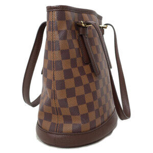 Louis Vuitton Shoulder Damier Bucket Marais Ebene Brown Bag